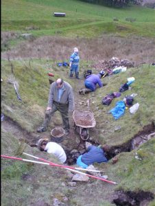 Tam at Glencotho Lime Kilns excavations