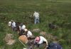 Excavating the furrows to test the site