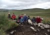 Volunteers starting off the next site to be excavated.