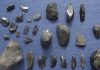Various pitchstone tools