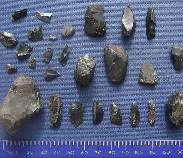 Various pitchstone tools