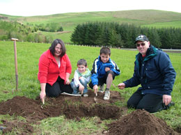 The Houston family, struck flint on their first ever dig.