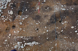 Excavated pitts at Fruid Reservoir