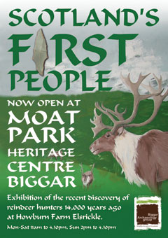 Poster advertising the exhibition at Moat Park