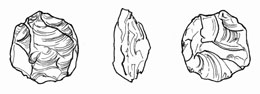 Illustration of pitchstone lithic