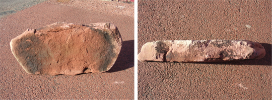 View showing staining where exposed on dyke