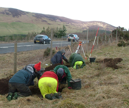 Excavating 1 metre pits