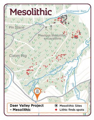 Daer Valley Mesolithic sites info panel