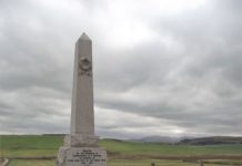 The main war memorial beside the church.
