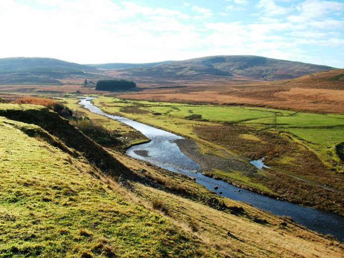 Daer Valley with river in foreground