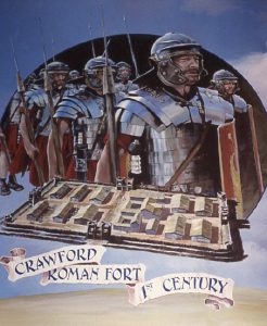 David Fisher's painting of Crawford Roman Fort